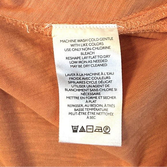 Anthropology Pilcro Smocked Muscle Tee. Orange Size XS #1713 - Picture 10 of 11